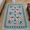 Pure Wool Namda in 6×4 ft - Hand Aari Embroidery with Blue
