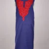 Dark Blue Kashmiri 2pc Suit Summer Cool Cotton with Mehrban Hand Aari Embroidery