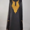 Black Gulpariu 3pc Suit with Dupatta in Summer Cool Cotton with Hand Sozni Embroidery