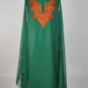 3pc Dilafroz Suit with Dupatta in Dark Green Summer Cool Cotton with Hand Sozni Embroidery