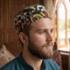 Classic Kashmiri Cap in Black with Premium Hand Aari Embroidery