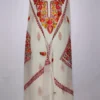 White Kashmiri 3pc Suit in Georgette with Mehrunnisa Aari Work