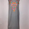 Grey 2pc Kashmiri Aayat Suit in Summer Cool Cotton with Hand Aari Embroidery