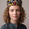 Kashmiri Womens Cap in Black with Hand Aari Embroidery - Nabeela