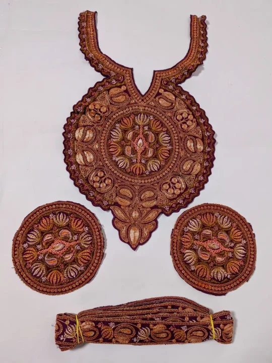 Wine Patch with Sleeves and Lace | Tilla Embroidery | Dastan