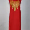 Red Kashmiri 2pc Cotton Unstitched Suit with Botte Tilla Embroidery
