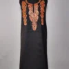 Kashmiri 2pc Black Cotton Unstitched Suit with Dilshad Botte Tilla Embroidery