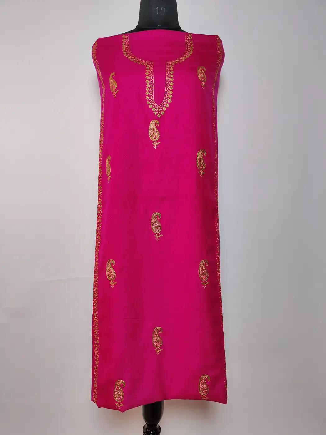 Magenta Kashmiri 2pc Summer Cool Cotton Insaf Salwar Kameez with Hand Sozni Embroidery