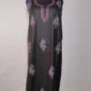 Kashmiri 2pc Summer Cool Cotton Black Salwar Kameez with Hand Sozni Embroidery Alfaz