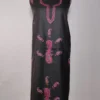 Hayat Kashmiri 2pc Summer Cool Cotton Black Salwar Kameez with Hand Sozni Work