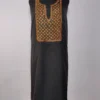 Zeenat Black Kashmiri 2pc Summer Cool Cotton Suit with Hand Sozni Work