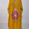 Long Georgette Yellow Kaftan with Haziya Aari Embroidery