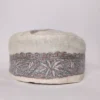 Cream Handmade Cap with Naqeel Hand Sozni Embroidery