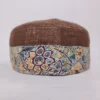 Dark Brown Classic Cap Hidayat with Hand Sozni Embroidery