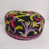 Hiras Black Kashmiri Handmade Cap With Hand Aari Embroidery