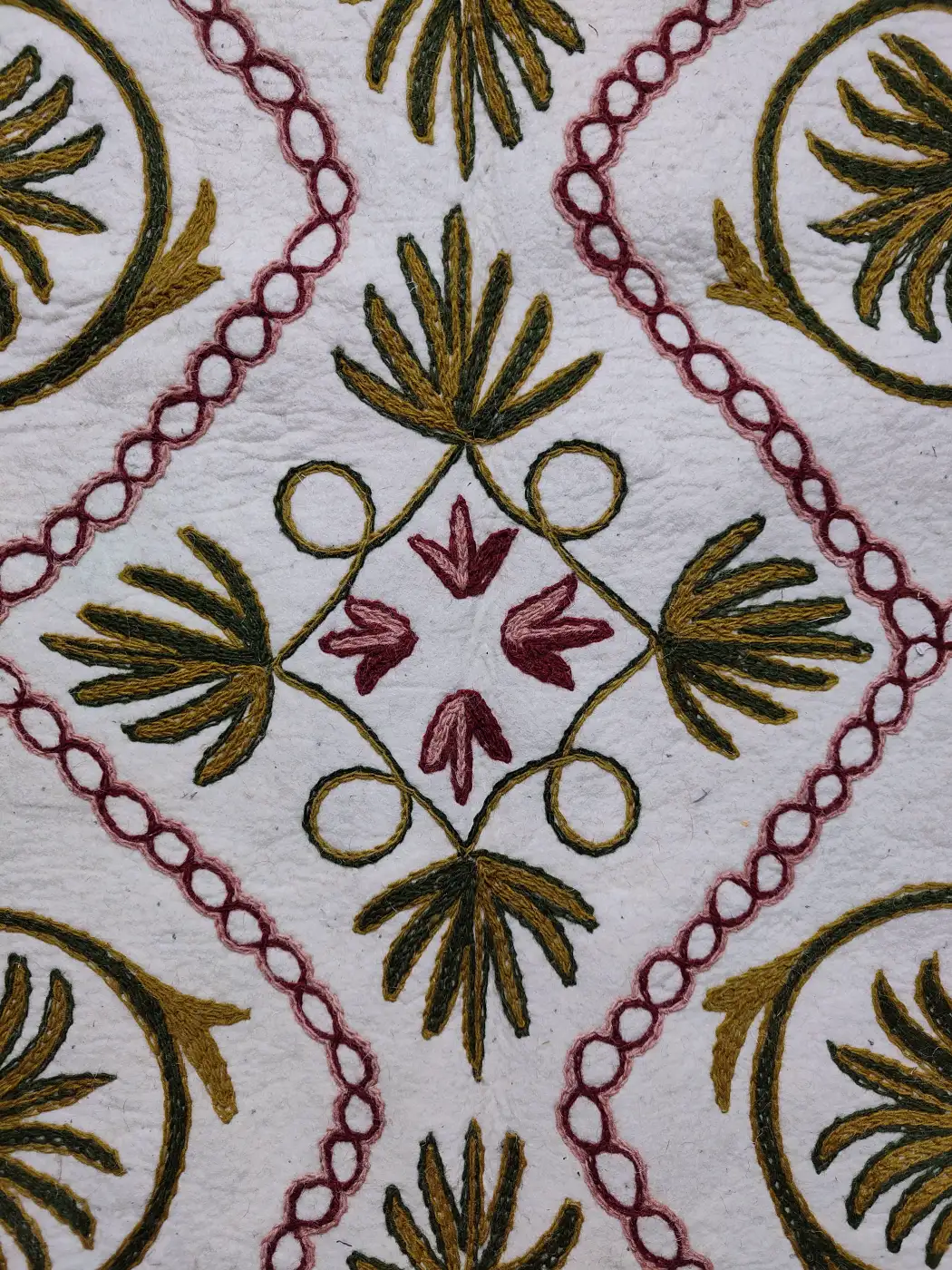 6x4 feet Kashmiri Pure Wool Namda Zameen-e-Noor | Hand Aari Embroidery - Image 2