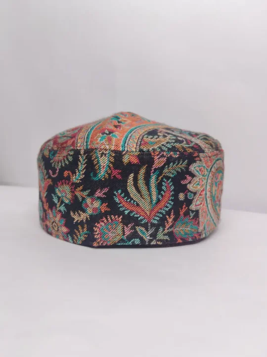 Abbas el-Akkad Kashmiri Black Kani Cap for gents