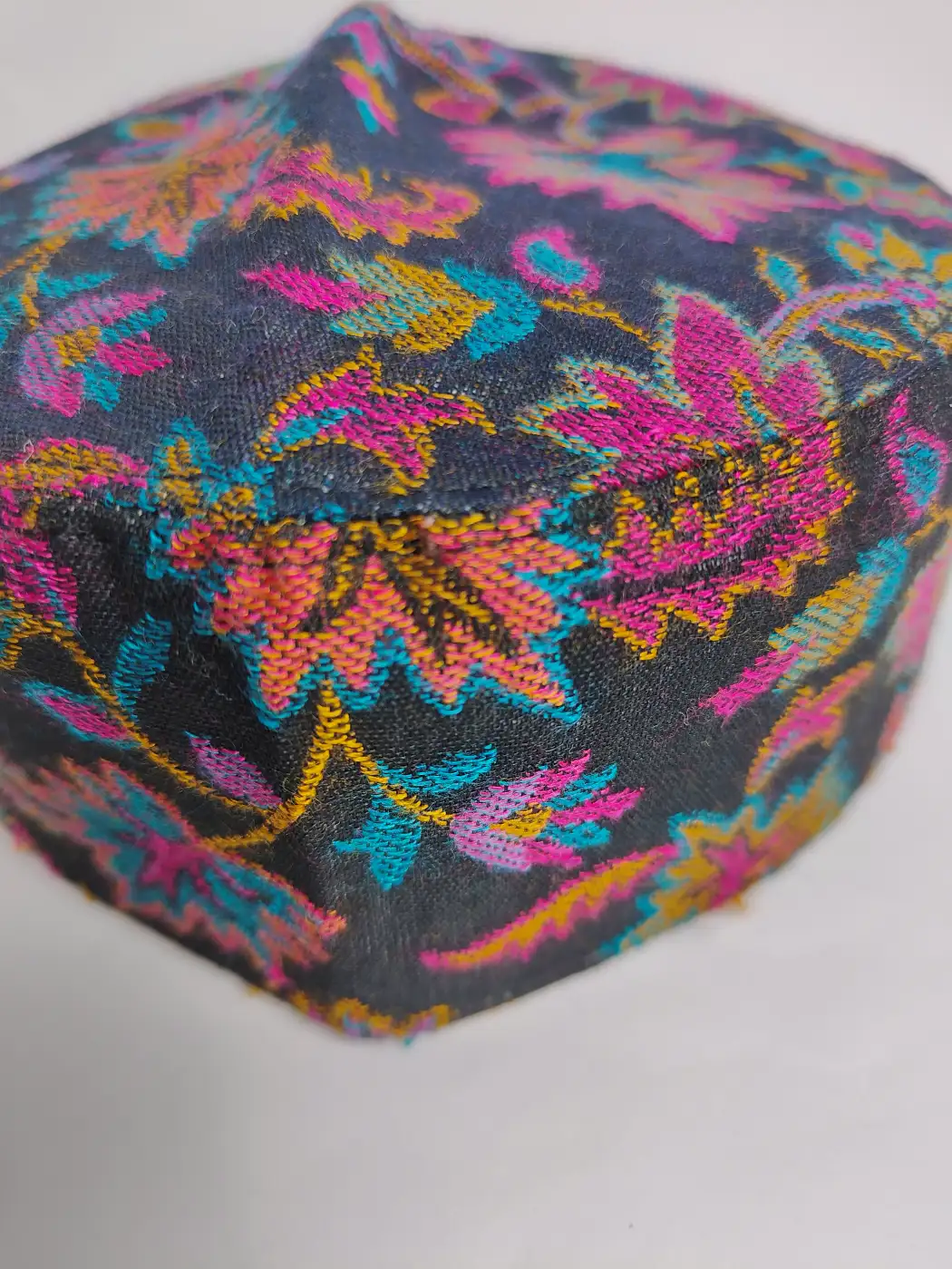 Black Classic Kashmiri Kani Cap - Image 3