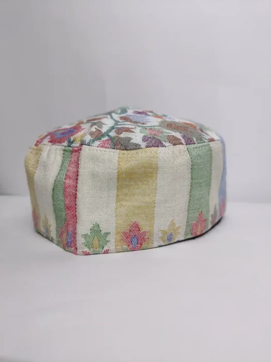 Abul Ala Kashmiri White Stylish Kani Cap