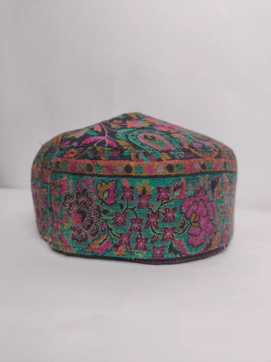 Ala Maududi Kashmiri Classic Kani Cap in Black