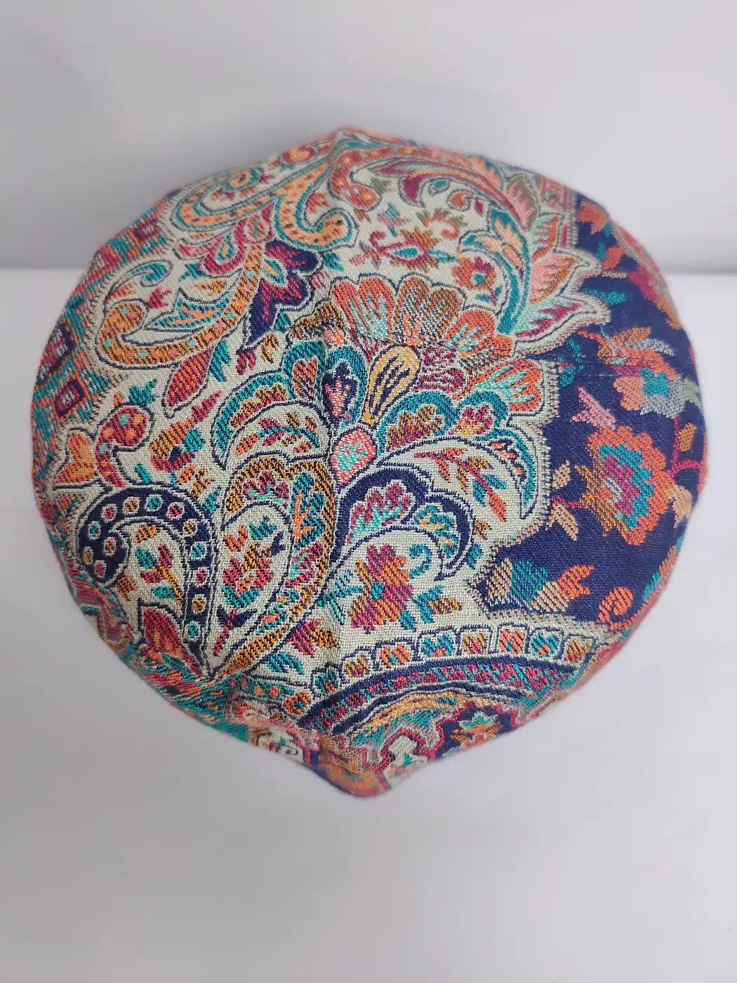 Stylish Dark Blue Kashmiri Kani Cap - Kalam Azad - Image 2