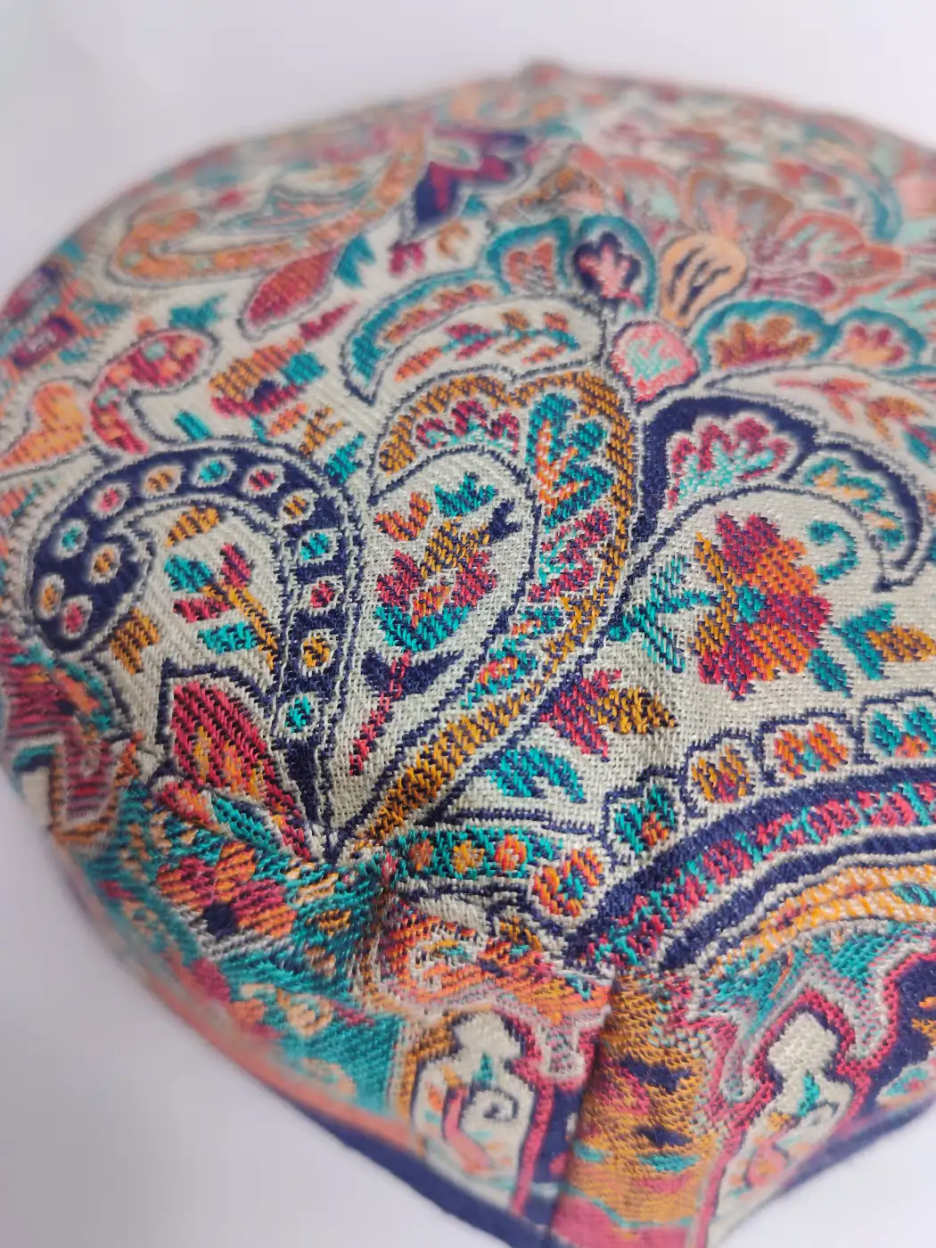 Stylish Dark Blue Kashmiri Kani Cap - Kalam Azad - Image 3