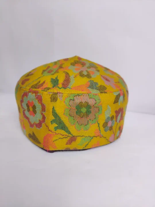 Kashmiri Kani Cap in Mustard - Akhtaruzzaman