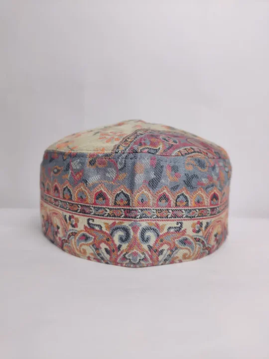 Beige Classic Kashmiri Kani Cap - Alaol