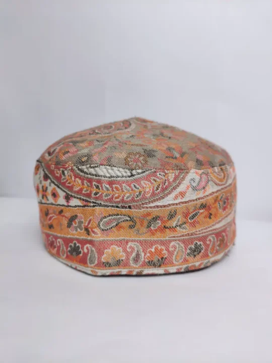 Cream Kashmiri Lightweight Kani Cap