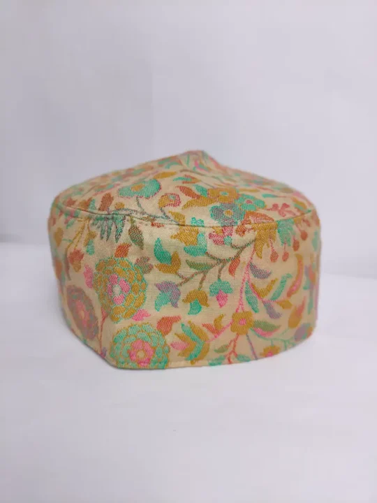 Yellow Kashmiri Stylish Kani Cap | Vahabzadeh