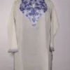 Hoor Kashmiri Cream Short Summer Cool Cotton Kurti with Aari Embroidery
