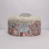 Lightweight Pashmina Kashmiri Cream Cap with Hand Sozni Embroidery
