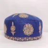 Classic Kashmiri Dark Blue Cap Kabir with Hand Sozni Embroidery