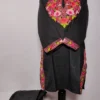 Black Kashmiri Short Cotton Kurti Set with Aari Embroidery Firdousah