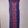 Mehar Kashmiri 2pc Suit in Dark Blue Summer Cool Cotton with Hand Aari Embroidery