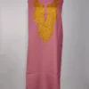 Summer Cool Cotton Nunchai Pink 2pc Kashmiri Suit with Hand Aari Embroidery Rihayish