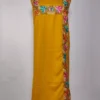Naqshbandi Mustard Summer Cool Cotton 2pc Kashmiri Suit with Hand Aari Embroidery