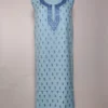 Light Blue Summer Cool Cotton 2pc Kashmiri Suit with Gulfaam Hand Aari Embroidery