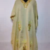 Cream Long Kashmiri Kaftan Kaftan With Aari Work