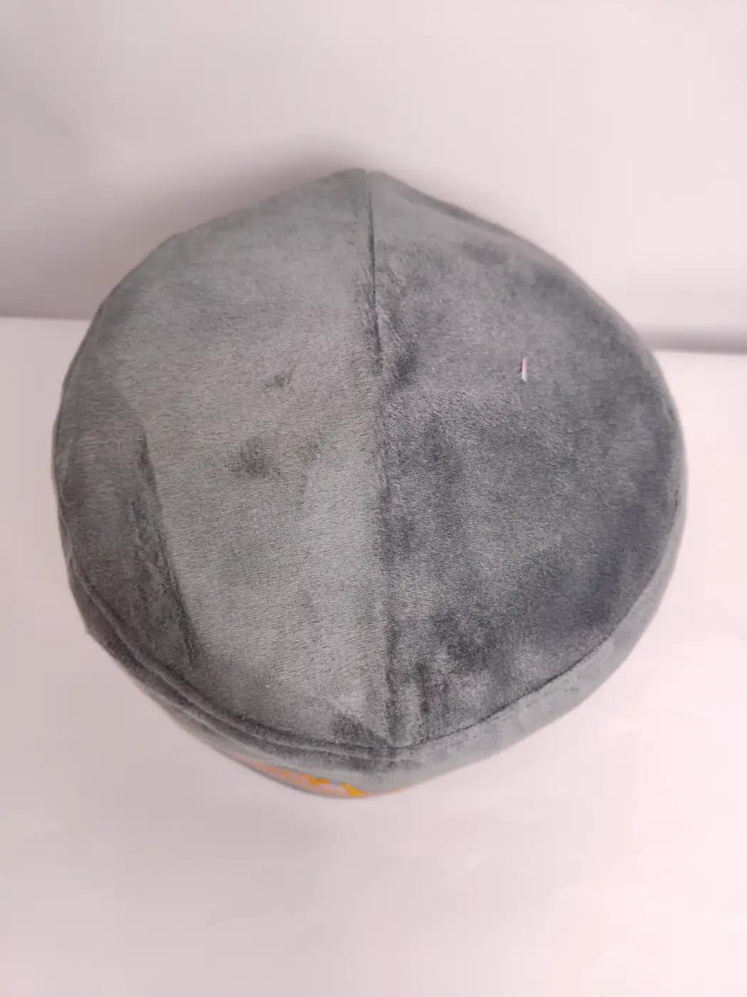 Velvet Kashmiri Dark Grey Cap with Aari Embroidery - Image 2