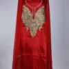 Red Kashmiri 3pc Silk Suit with Zari Embroidery