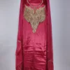 Maroon Kashmiri 3pc Silk Suit with Zari Embroidery Mehrab