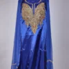 Kashmiri 3pc Silk Suit in Navy Blue with Zari Embroidery