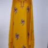 Mustard Kashmiri 3pc Suit Cotton with Hand Aari Embroidery Rawayat