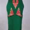 Dark Green Pheran in Cashmilon Wool with Aari Embroidery