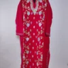 Pink Pheran in Cashmilon Wool with Kashmiri Mehrban Aari Embroidery