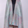 Womens Greyish Blue Kani Stole from Kashmir