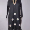 Shafeeq Kashmiri Long Black Kurti with Aari Embroidery
