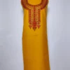 Shamah Mustard Kashmiri 2pc Suit in Cotton with Hand Aari Embroidery