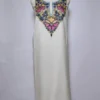 White Kashmiri 2pc Suit in Cotton with Hand Aari Embroidery Farzanah